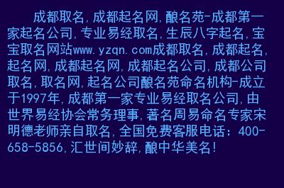 四川的公司起名字_