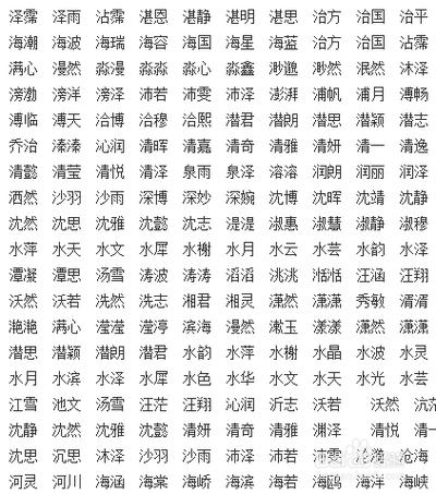 男宝宝取名缺水的名字大全2015年_