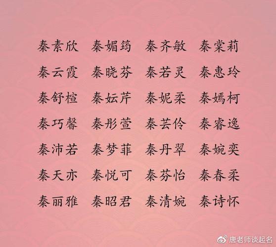 女宝宝取名大全姓秦_女宝宝取名大全姓秦的名字