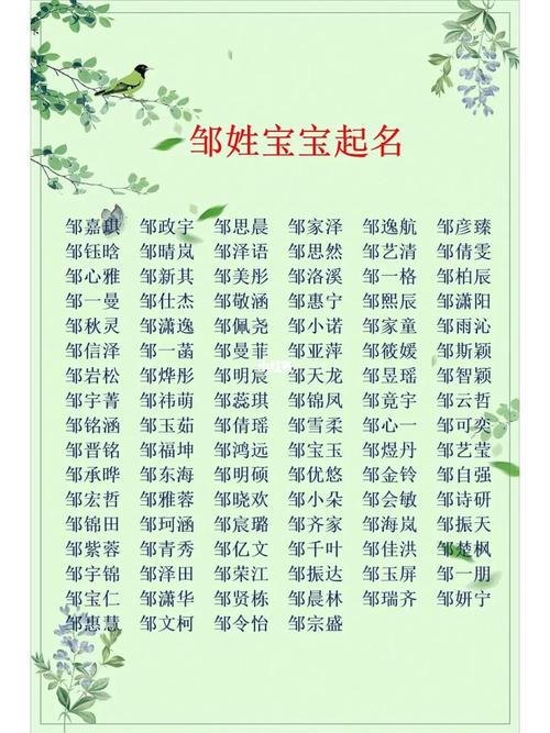 给女宝宝取名姓邹_给女宝宝取名姓邹怎么取