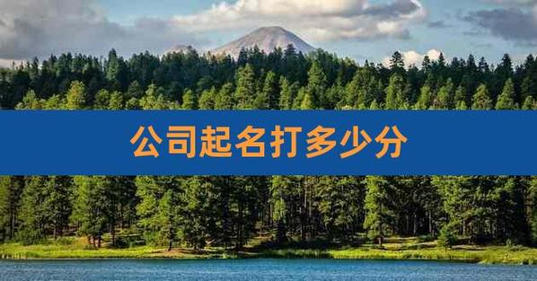 商贸公司起名字测试打分_