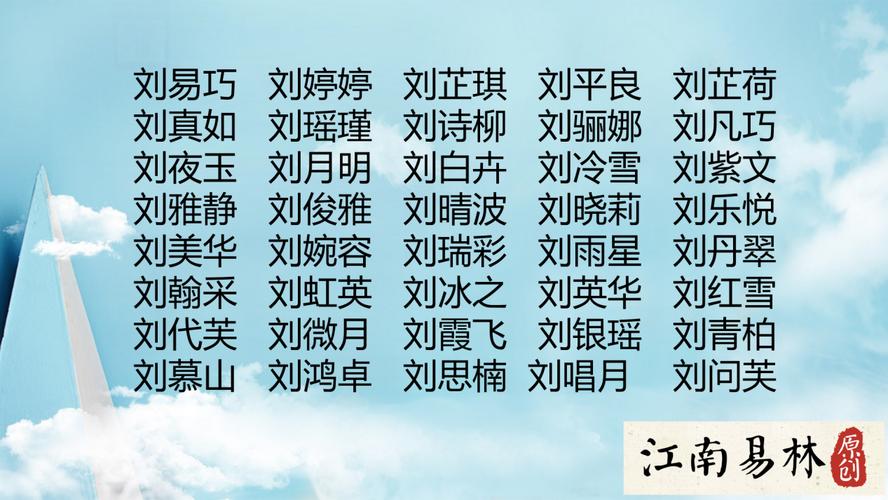 免费刘氏宝宝取名大全女孩_刘氏宝宝取名大全女孩名字