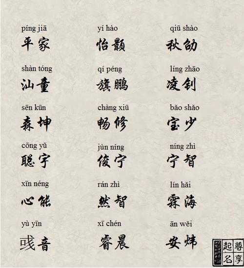 男宝宝取名字含清字_