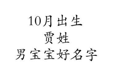 姓贾的宝宝取名字_