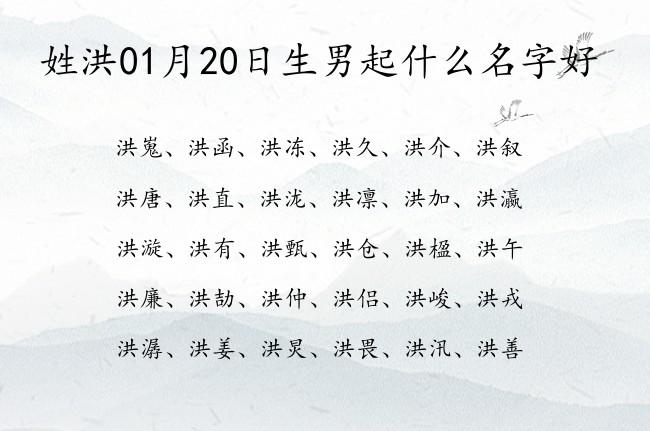 姓洪的宝宝取名大全_