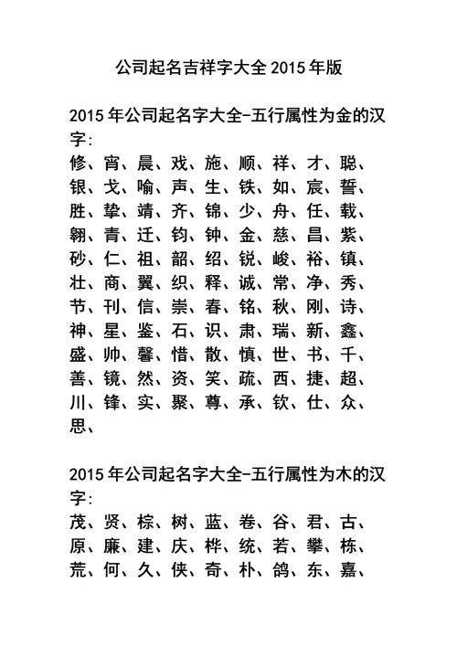 公司起名字大全2015_公司起名字大全2015最新