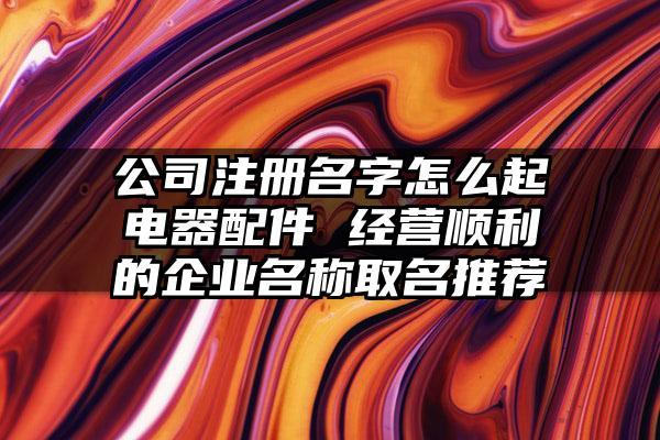 注册小配件公司起名字_