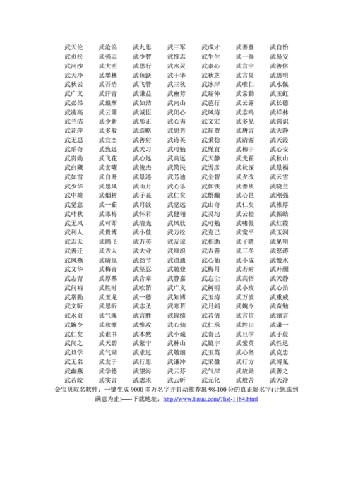 小宝宝取名姓武_小宝宝取名姓武怎么取