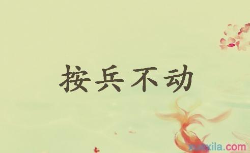 按兵不动的意思_按兵不动的意思解释