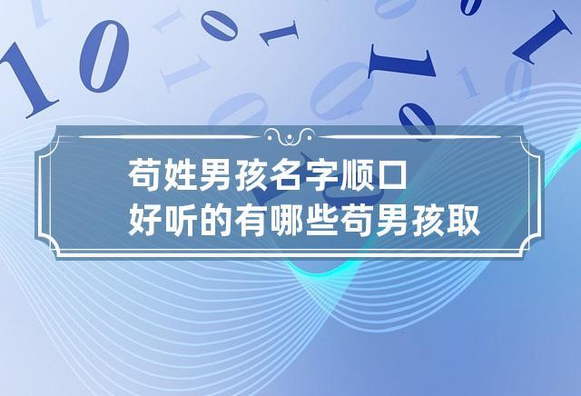 姓苟的男宝宝取名大全_姓苟的男宝宝取名大全两个字