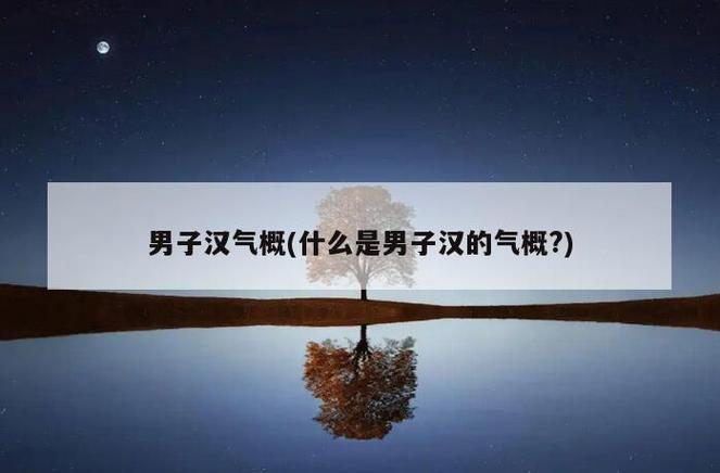 男子汉气概_男子汉气概什么意思