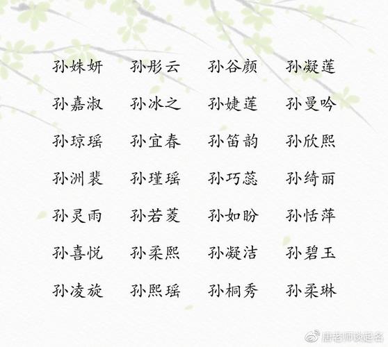 宝宝取名大全姓孙2016_