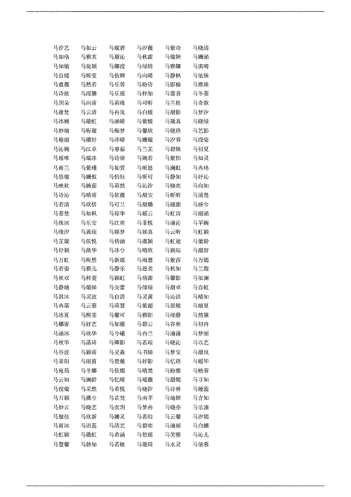 适合马宝宝取名字用的字_适合马宝宝取名字用的字有哪些