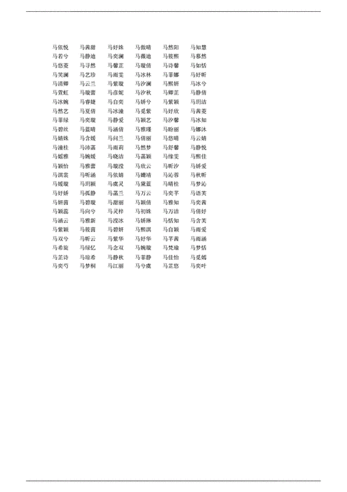 女马宝宝取名_女马宝宝取名字最佳字