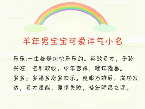 羊宝宝取名大全2015款男孩子_羊宝宝取名大全2015款男孩子乳名