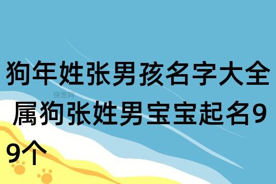 狗年姓张男宝宝起名字（狗年姓张男宝宝起名字大全）