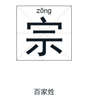 宝宝起名宗姓（宗氏取名）