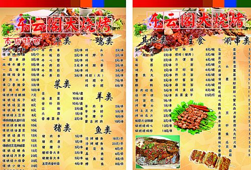烧烤菜品名称大全（烧烤菜品有哪些图片和名称）
