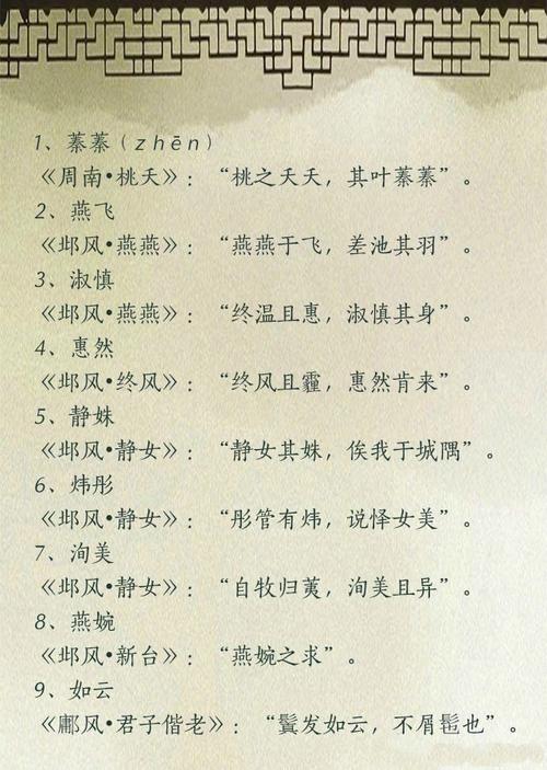 诗经古典起名字大全（诗经古典起名字大全女孩）
