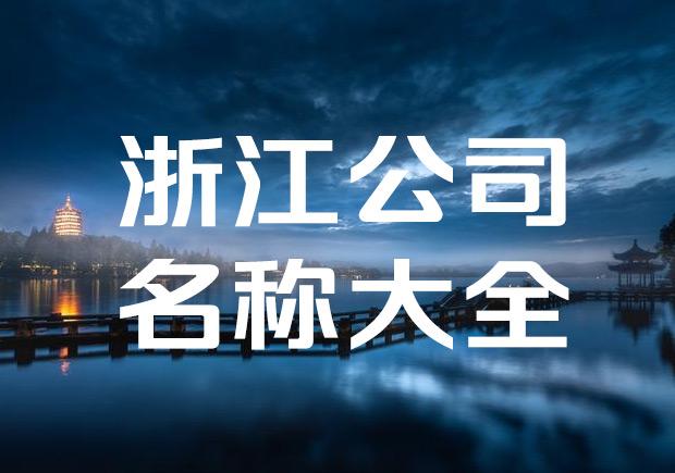浙江公司起名字大全（浙江知名公司）