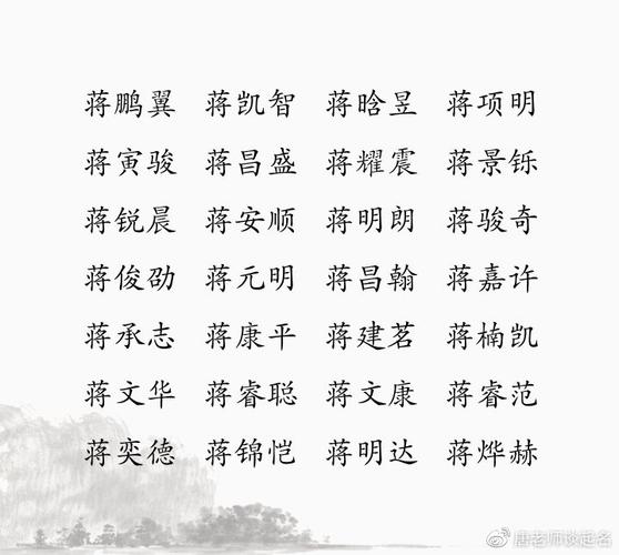 小宝宝起名字姓蒋怎么起（小宝宝起名字姓蒋怎么起的）