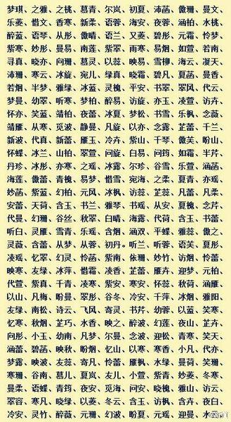 古人取名宝宝起名字女孩（古人取名字颇有讲究）