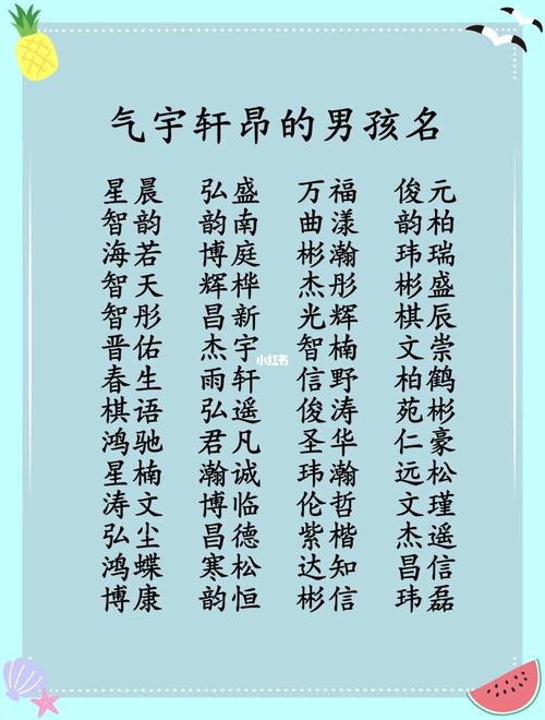 男起名带宇名字大全（男生带宇的好听的名字）
