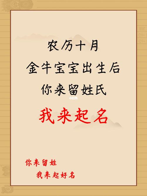 农历十月金牛宝宝起名字（农历十月金牛宝宝起名字好吗）