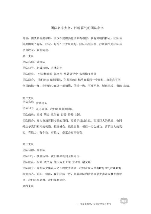 实践团队起名字大全（实践团队起名字大全霸气）