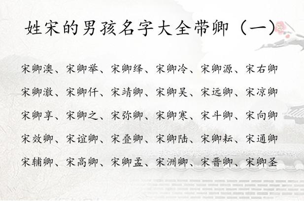 给姓宋的小男孩起名字大全（姓宋的小男孩起什么名字）