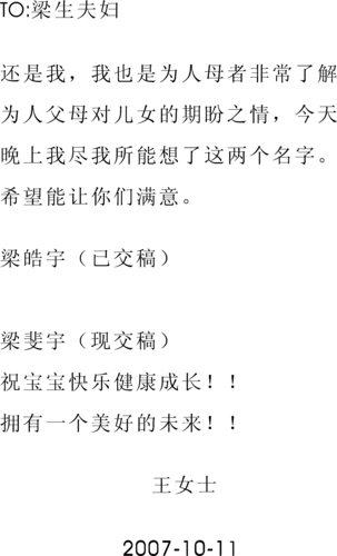 帮我儿子取名（帮我给我儿子取个名字）