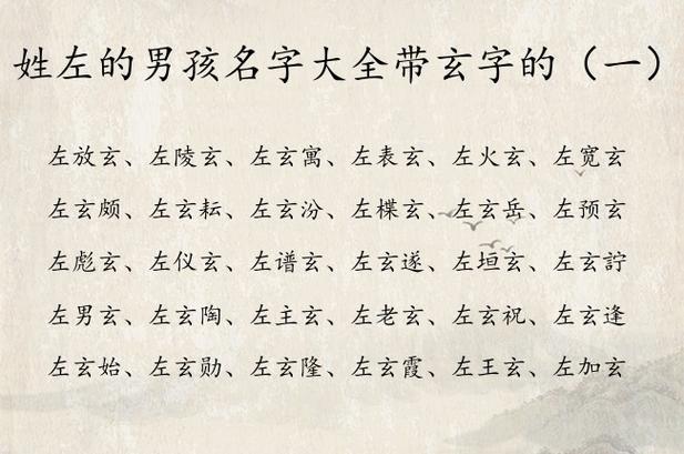 姓左的宝宝起名字（姓左的宝宝起名字大全）