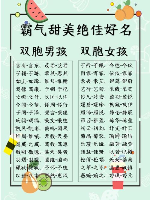 双胞胎男孩起名字大全（双胞胎男孩起名字大全2021）