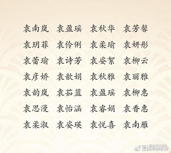 姓袁可爱女宝宝起名字（姓袁取名字女孩名字）