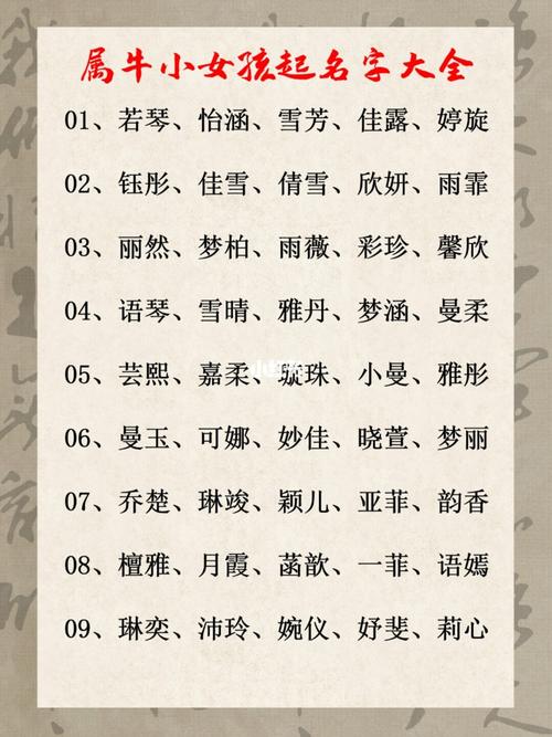 属牛人开公司起名字大全女孩（属牛开公司适合哪些字）