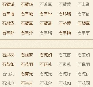 石姓起名女孩名字大全（石姓起名女孩名字大全三个字）
