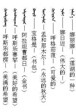 蒙族起名字女孩名字大全（蒙族起名字女孩名字大全三个字）