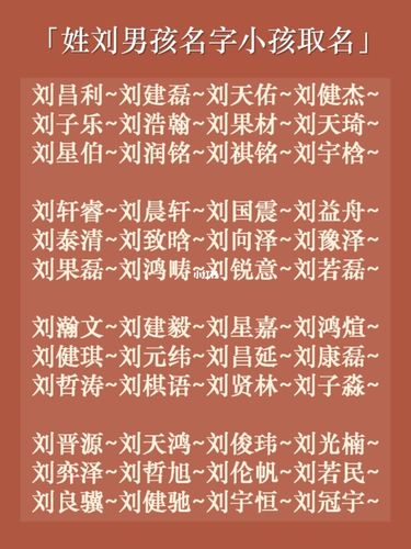 刘起名字男孩猴年宝宝（刘姓猴宝宝名字大全男孩）