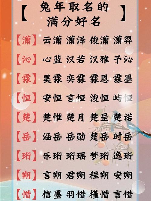 给兔年女宝宝起名字（给兔年女宝宝起名字好吗）