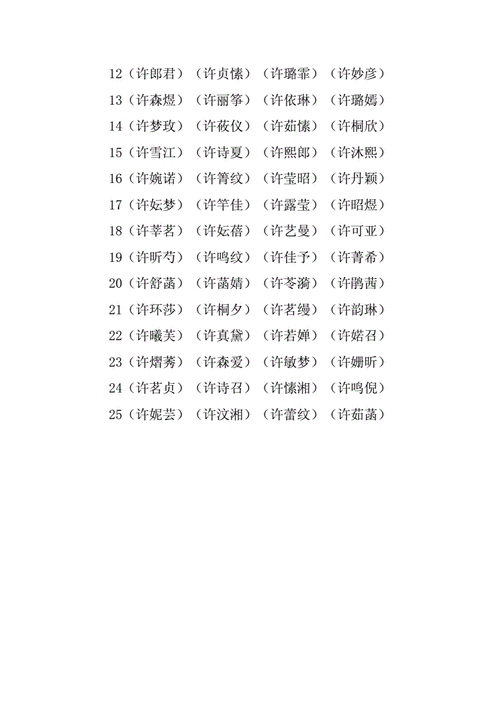 2023年许姓出生宝宝取名（2022年许姓出生宝宝取名）