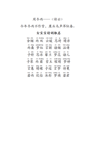 古诗起名字大全儿童（古诗词小孩起名大全）