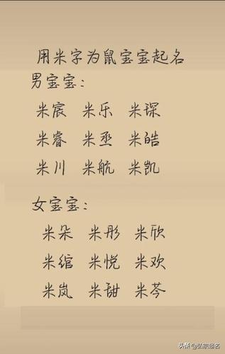 起名字女孩小名鼠宝宝（女宝宝小名洋气时尚鼠宝宝）
