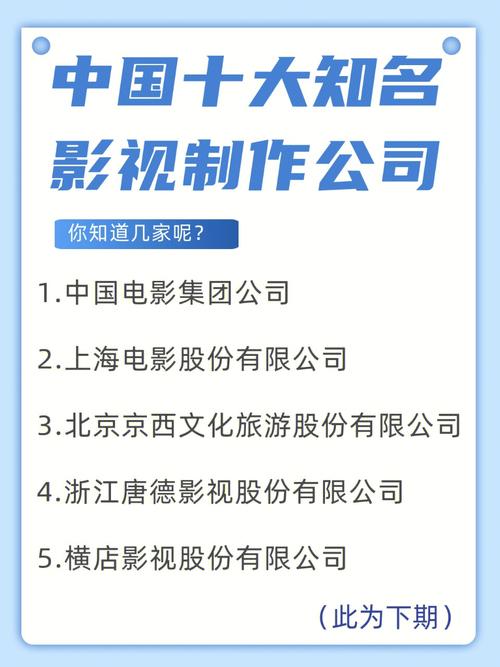 影视制作公司起名字大全三字（影视制作公司名称）