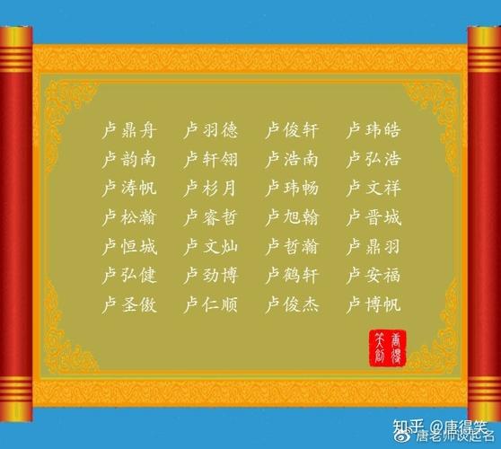 卢男起名字大全（男名字卢有什么好呢）