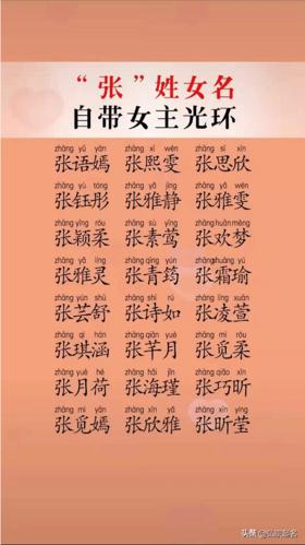 张性女宝宝起名字（宝宝名字姓张女）