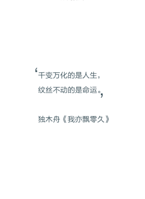 独木舟经典语录_我亦飘零久独木舟经典语录