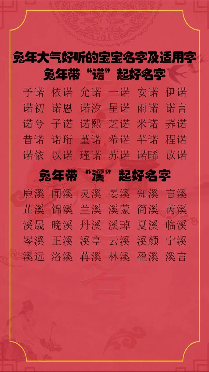 兔年起名字大全虎宝宝（兔年宝宝起名大全忌讳）