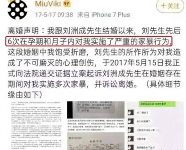刘洲成老婆离婚声明_刘洲成妻子