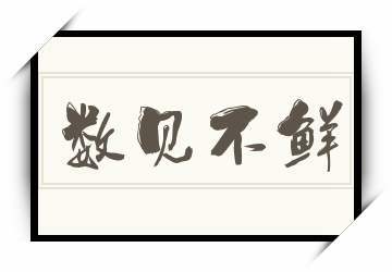 数见不鲜_数见不鲜怎么读