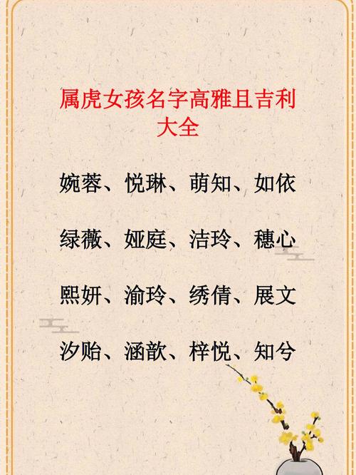 属老虎女孩取名字大全_属老虎女孩取名字大全集
